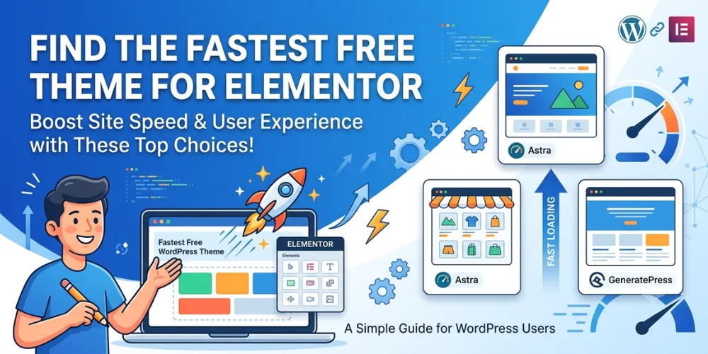 Fastest free WordPress theme for Elementor page builder