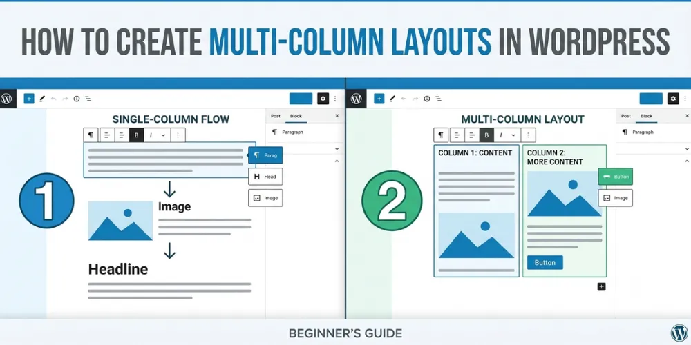 How to create multi column layouts in WordPress Gutenberg
